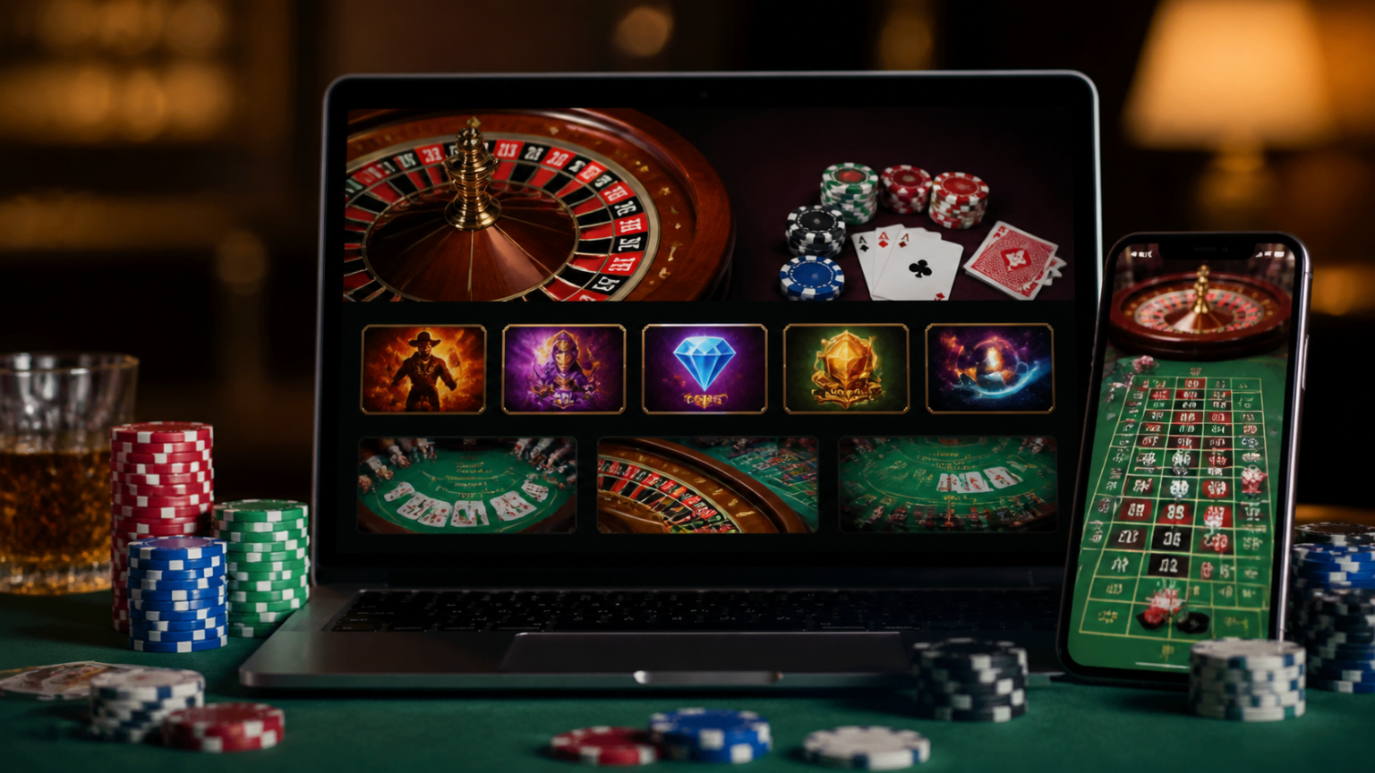 Best Online Casinos: How to Evaluate Them Safely Online casino games displayed on a computer and phone screen