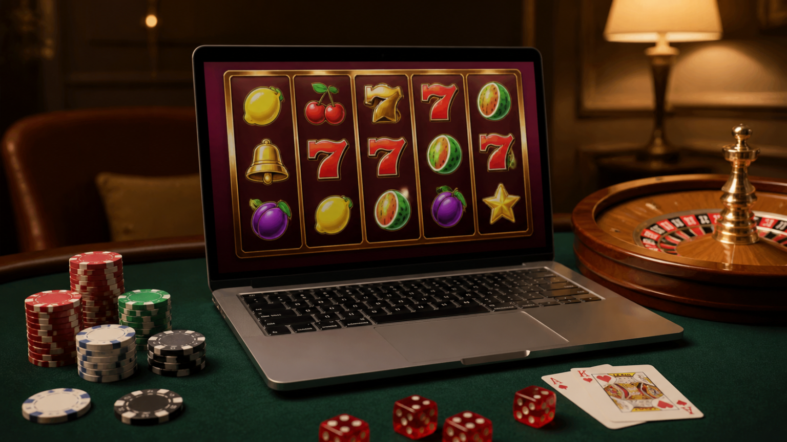 Casino italiani non aams: criteri, rischi e scelta consapevole Immagine di un casino online con slot e roulette
